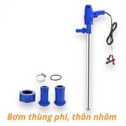 Máy Bơm hóa chất thùng phuy ác quy 12V
